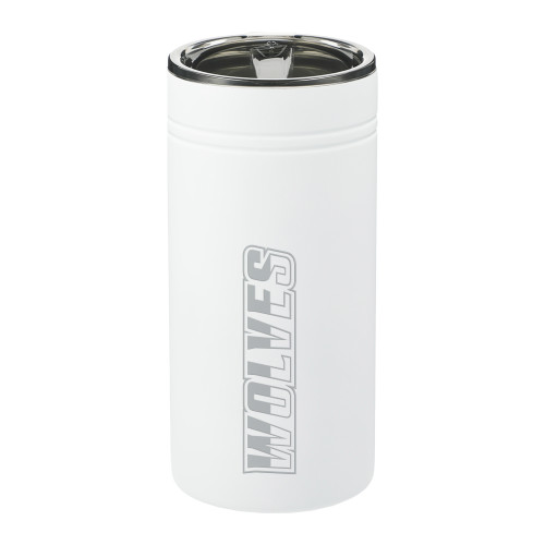  Sherpa Vacuum White Tumbler & Insulator 12oz - Athletic Wordmark Engraved