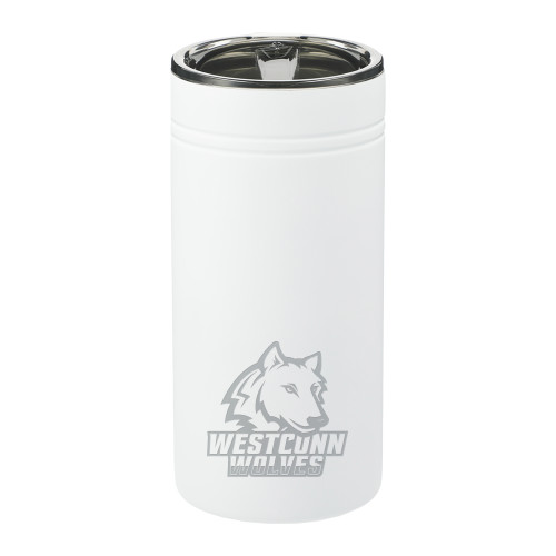  Sherpa Vacuum White Tumbler & Insulator 12oz - Westconn Wolves Athletic Mark Engraved