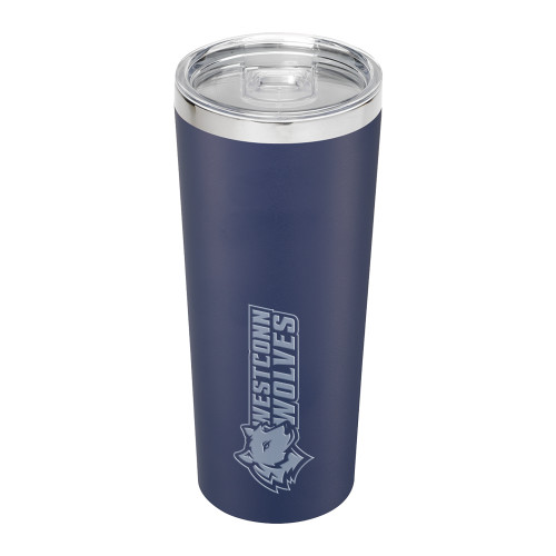  Thor Vacuum Insulated Navy Tumbler 22oz - Westconn Wolves Mascot Head Left Engraved