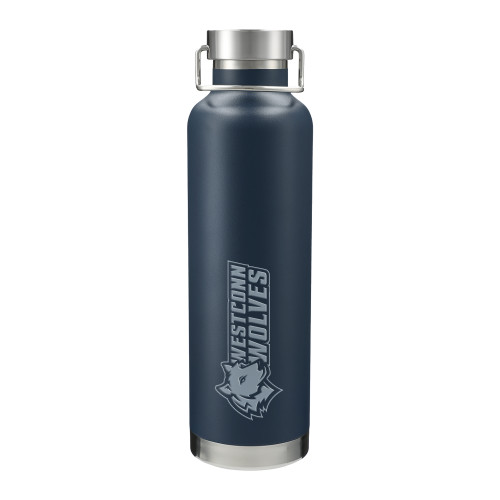  Thor Copper Vacuum Insulated Navy Bottle 32oz - Westconn Wolves Mascot Head Left Engraved