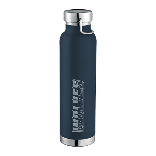  Thor Copper Vacuum Insulated Navy Bottle 22oz - Athletic Wordmark Engraved