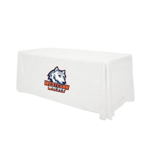  White 6 foot Table Throw - Westconn Wolves Athletic Mark