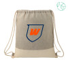 Thumbnail image for  Split Recycled Cotton Grey/Natural Drawstring Bag