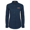 Thumbnail image for  Womens Navy Twill Button Down Long Sleeve 