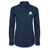 Thumbnail image for  Womens Navy Twill Button Down Long Sleeve 