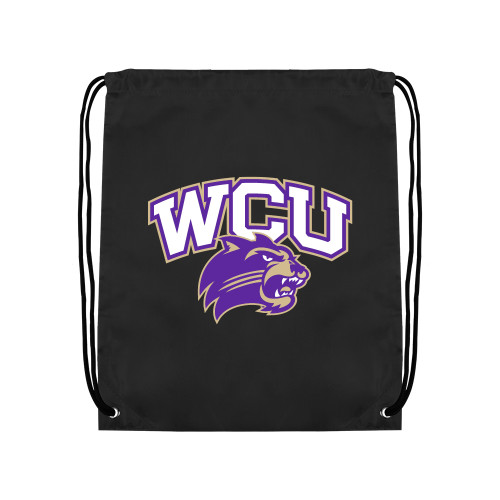  Black Drawstring Backpack - Primary Athletic Mark