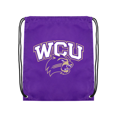  Purple Drawstring Backpack - Primary Athletic Mark