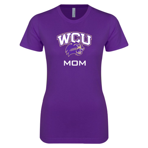  Next Level Womens Purple Boyfriend Tee - Mom