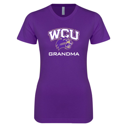  Next Level Womens Purple Boyfriend Tee - Grandma