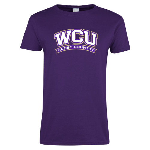  Womens Purple Short Sleeve Tee - WCU Cross Country