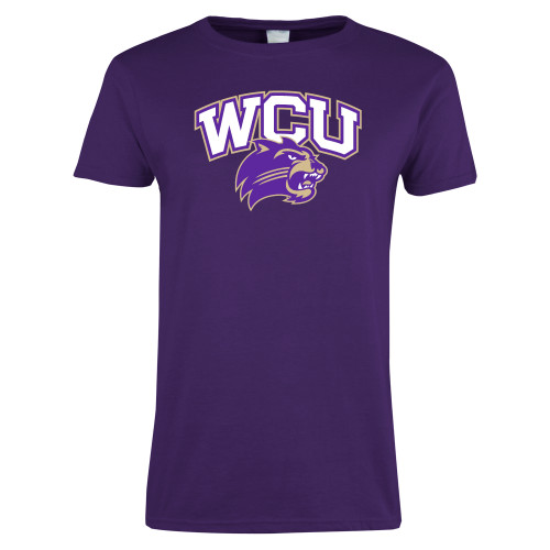  Womens Purple Short Sleeve Tee - Primary Athletic Mark