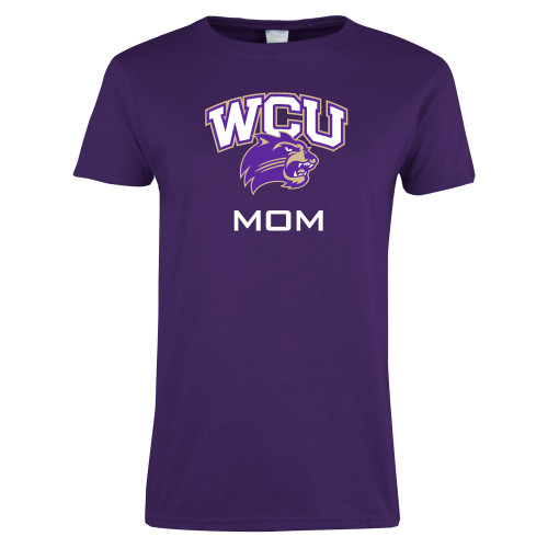  Womens Purple Short Sleeve Tee - Mom