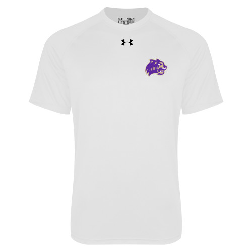  Under Armour White Tech Tee - Catamount Head