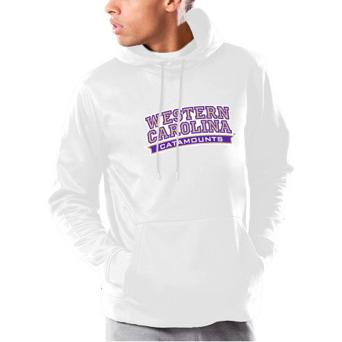  Under Armour White Armour Fleece Hoodie - Western Carolina Catamounts Arched
