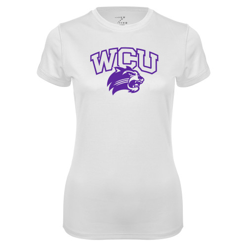  Womens White Performance Tee - Primary Athletic Mark One Color