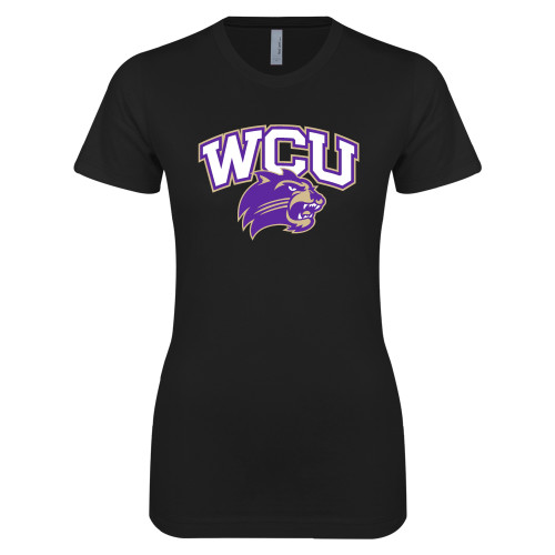  Next Level Womens Black Boyfriend Tee - Primary Athletic Mark