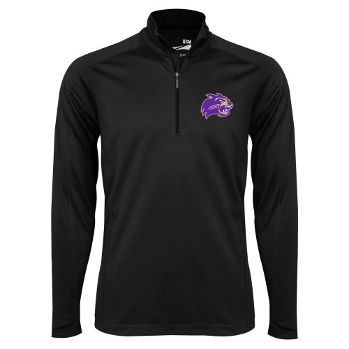  Syntrel Black Interlock 1/4 Zip - Catamount Head