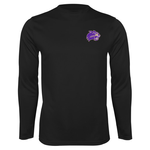  Black Performance Long Sleeve Shirt - Catamount Head