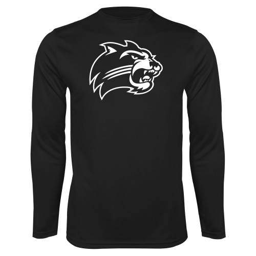  Black Performance Long Sleeve Shirt - Catamount Head One Color