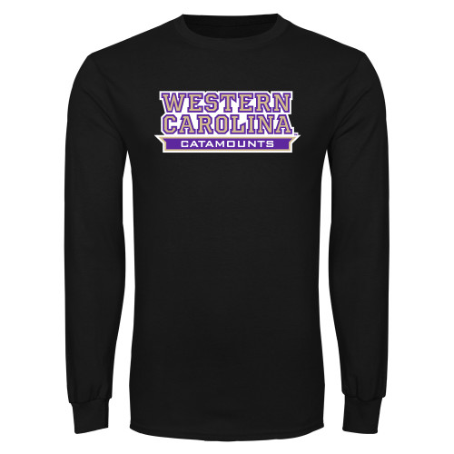  Black Long Sleeve T Shirt - Western Carolina Catamounts