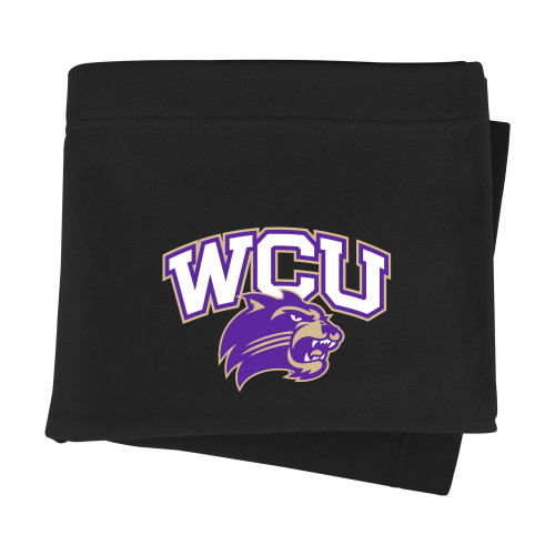 Western Carolina Black Sweatshirt Blanket