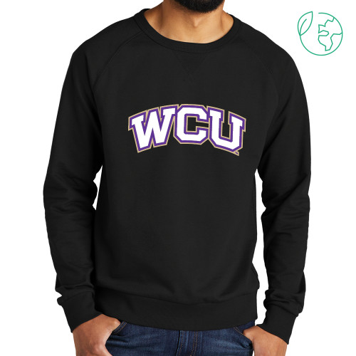  Allmade Black Organic French Terry Crewneck Sweatshirt - Primary Athletic Mark