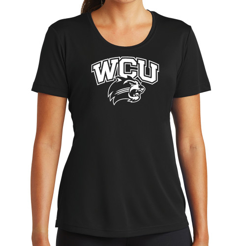  Womens Black Performance Tee - Primary Athletic Mark One Color