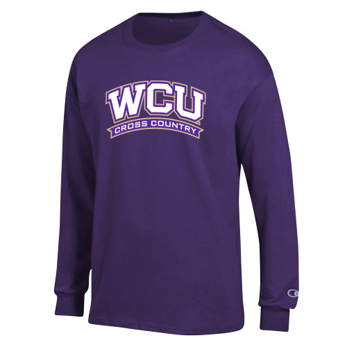  Champion Purple Long Sleeve T Shirt - WCU Cross Country
