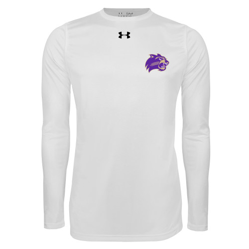  Under Armour White Long Sleeve Tech Tee - Catamount Head