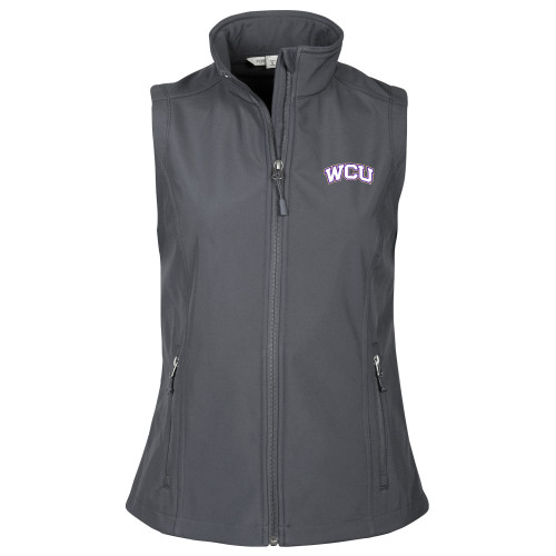  Womens Charcoal Core Softshell Vest - WCU Arched