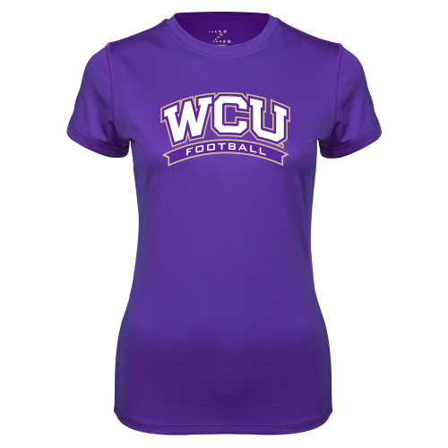  Womens Purple Performance Tee - WCU Football