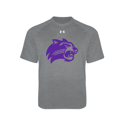  Under Armour Youth Grey Tech Tee - Catamount Head One Color