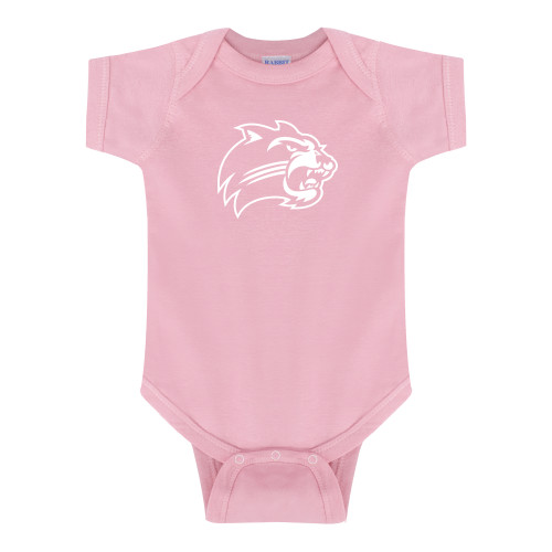  Light Pink Infant Onesie - Catamount Head
