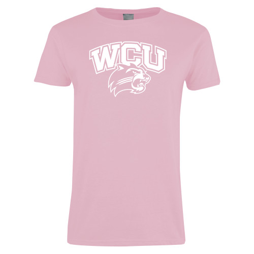  Womens Pink Short Sleeve Tee - Primary Athletic Mark