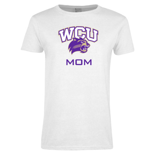  Womens White Short Sleeve Tee - Mom
