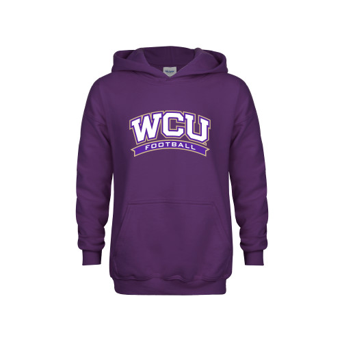  Youth Purple Fleece Hoodie - WCU Football