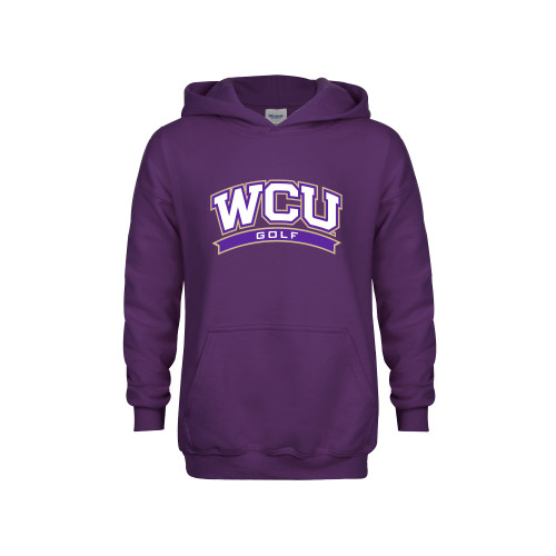  Youth Purple Fleece Hoodie - WCU Golf