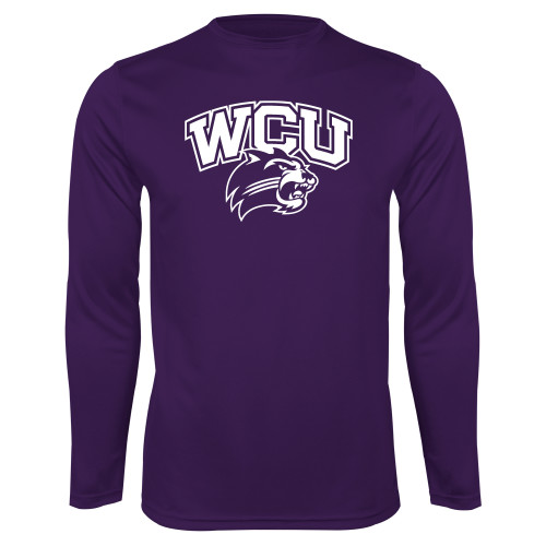  Purple Performance Long Sleeve Shirt - Primary Athletic Mark One Color