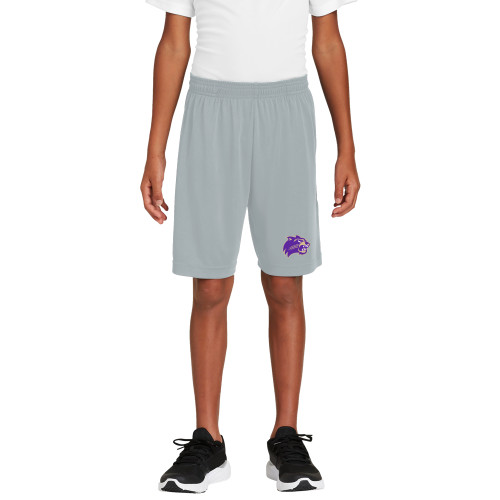  Youth Silver Competitor Shorts - Catamount Head