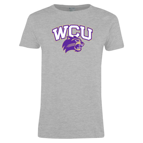  Womens Grey Short Sleeve Tee - Primary Athletic Mark