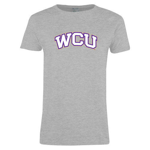  Womens Grey Short Sleeve Tee - WCU Arched