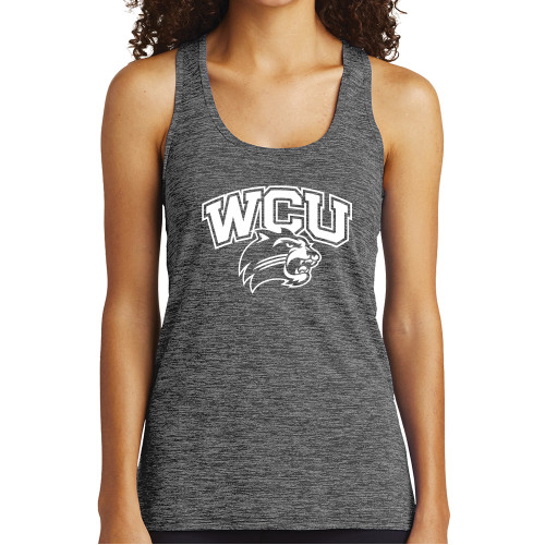  Womens Performance Grey/Black Heather Tank - Primary Athletic Mark One Color