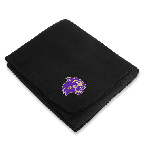  Black Arctic Fleece Blanket - Catamount Head