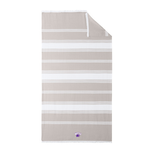  100% Cotton Sahara/White Beach Throw - Primary Athletic Mark