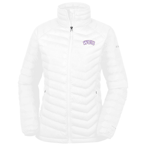  Columbia Womens White Powder Lite Jacket - WCU Arched