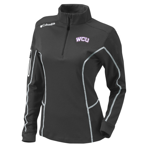  Columbia Womens Omni Wick Charcoal 1/4 Zip - WCU Arched
