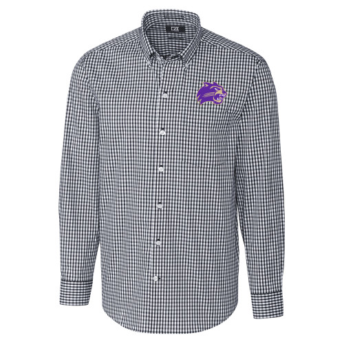  Cutter & Buck Charcoal Gingham Long Sleeve Button Down - Catamount Head