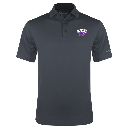  Columbia Charcoal Omni Wick Drive Polo - Primary Athletic Mark