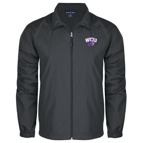  Charcoal Full Zip Wind Jacket - Primary Athletic Mark