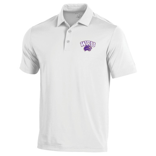  Under Armour White Performance Polo - Primary Athletic Mark